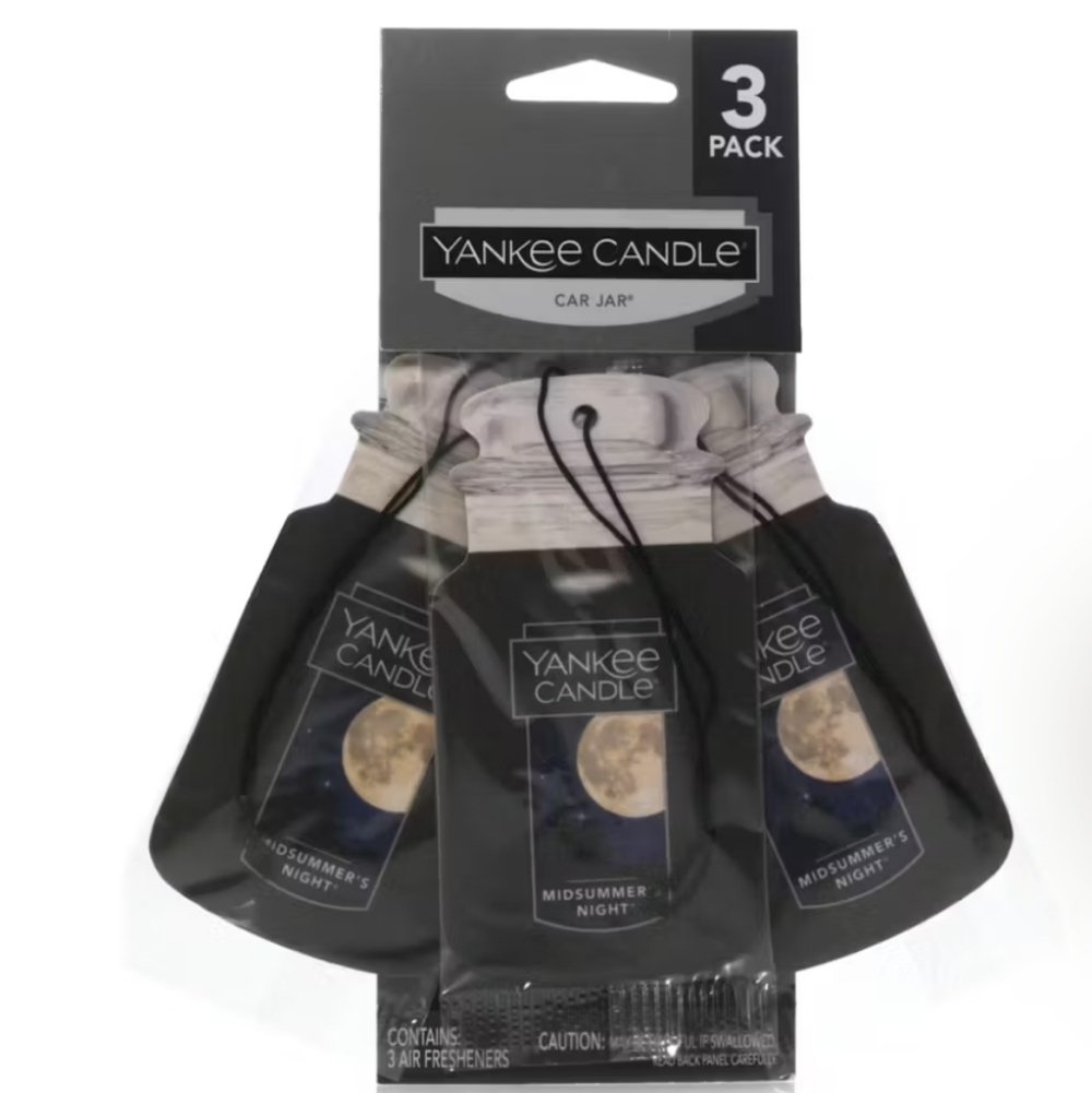 YANKEE CANDLE 3PK CAR JAR- MIDSUMMER'S NIGHT